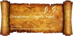Jungbauer Immánuel névjegykártya